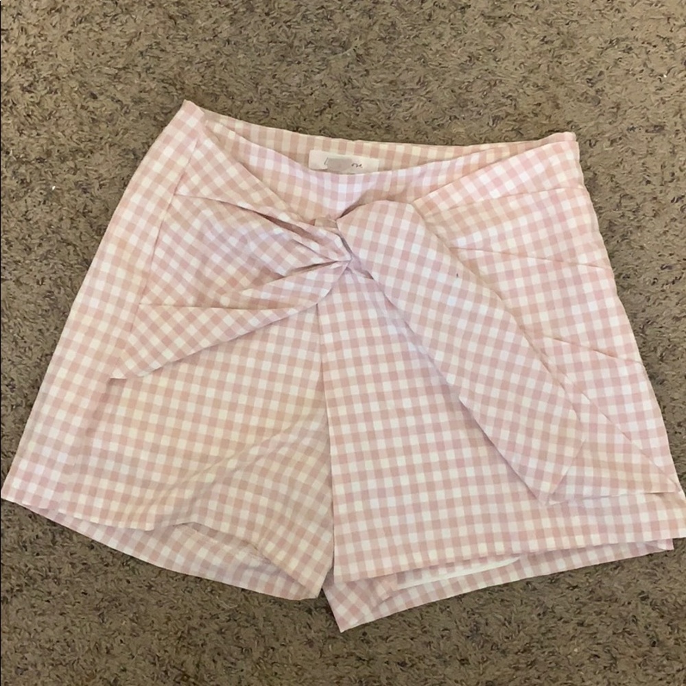 Pink & White gingham boutique shorts